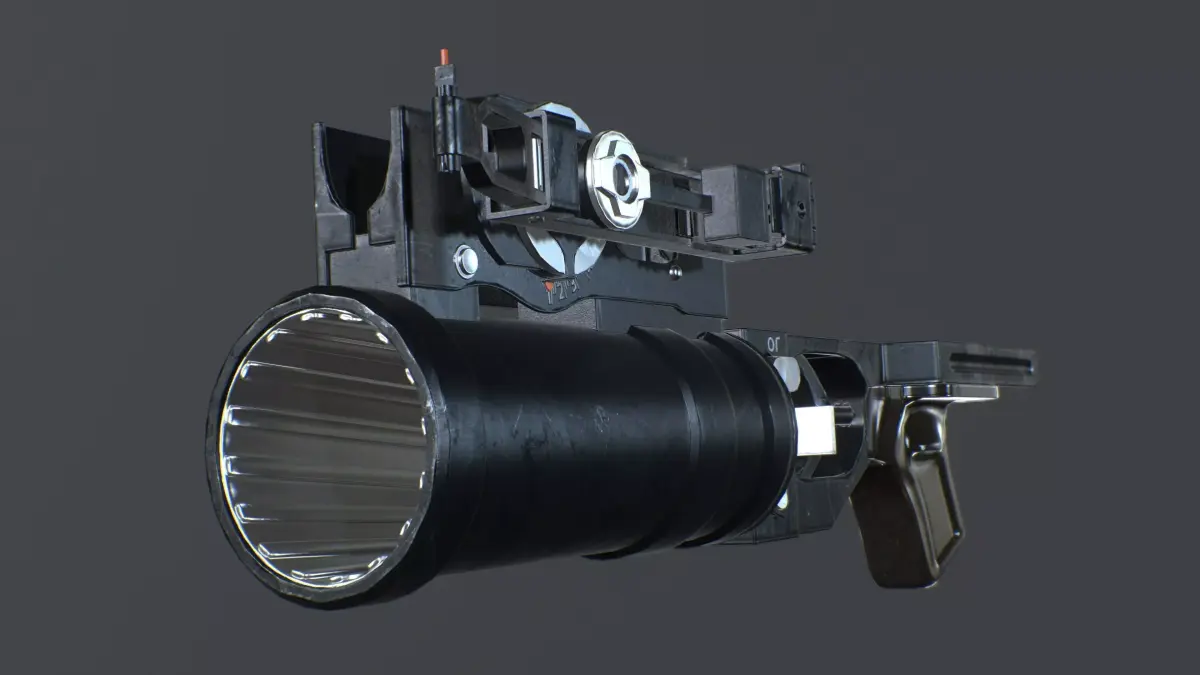 Grenade launcher Low-poly 3D model purchase