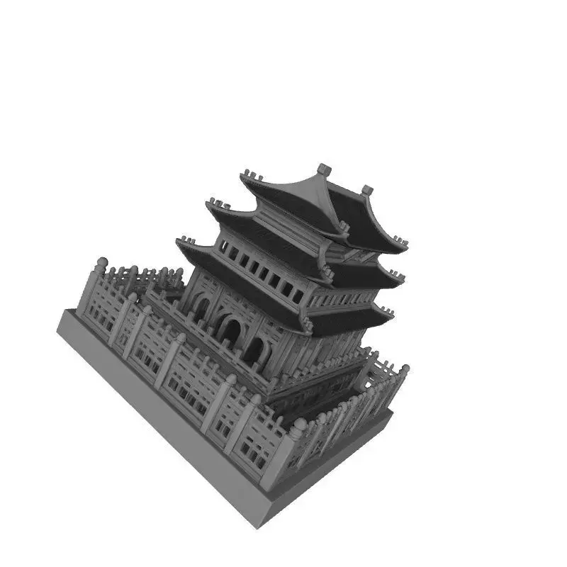 Traditional Chinese Style Building 3D Print Model  3D print model