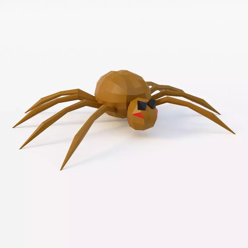 Spider low poly 3d model Low-poly 3D model