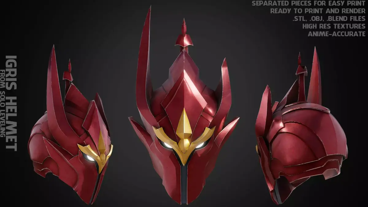 Solo Leveling Igris Helmet for Cosplay 3D print model