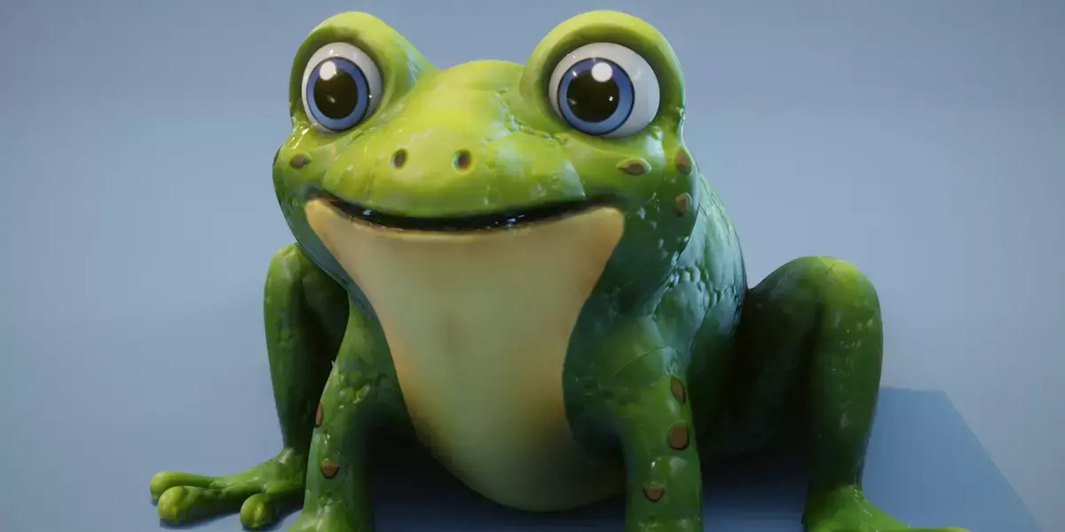 Cartoon Frog 3D Model Free 3D model