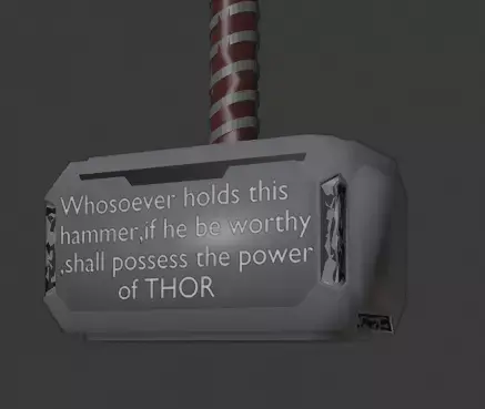thor hammer -mjolnir Free low-poly 3D model