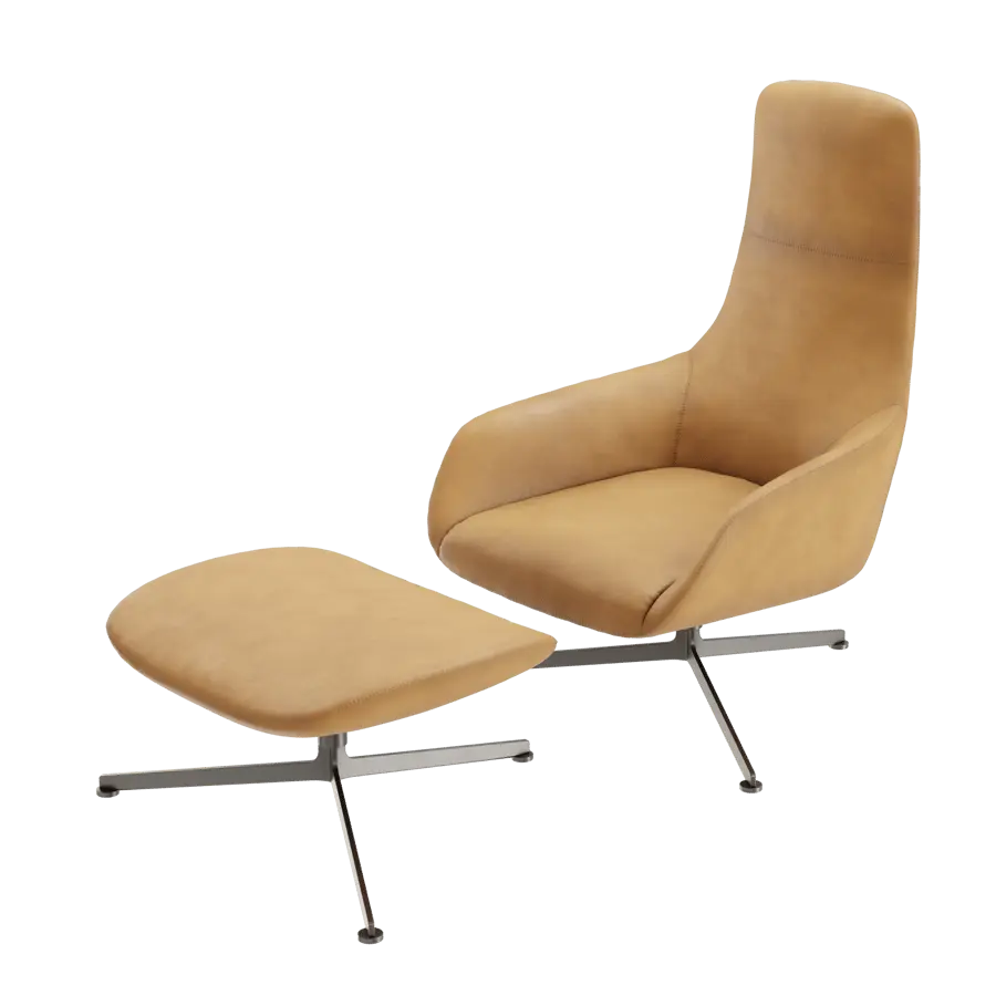  Carlos High Back Armchair Model, Brown  purchase