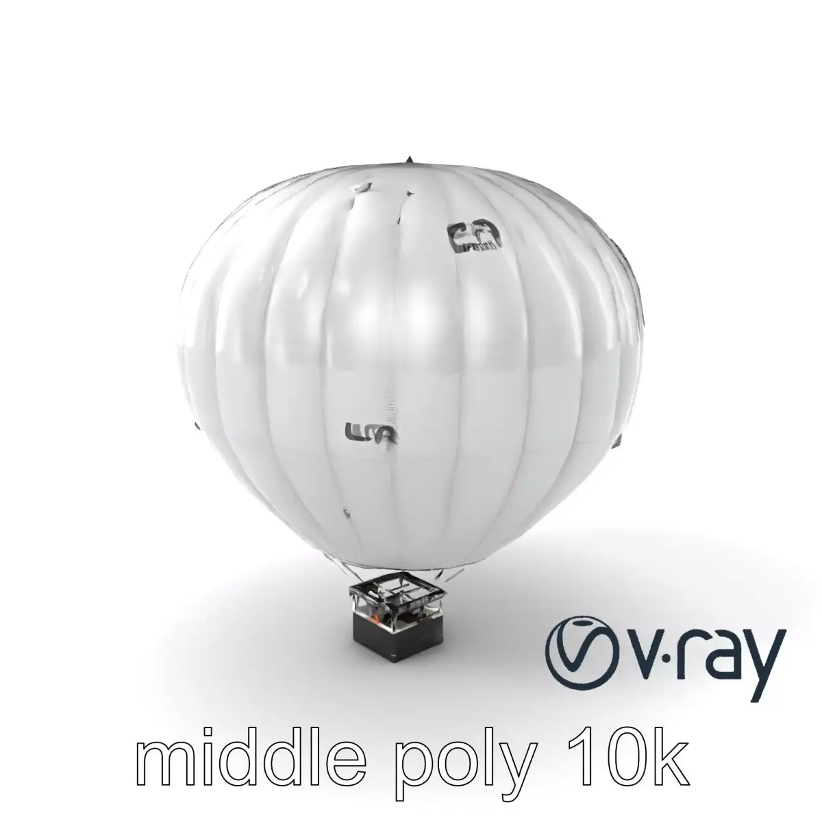 Modern High-Altitude Balloon 3D model pack Low-poly 3D model