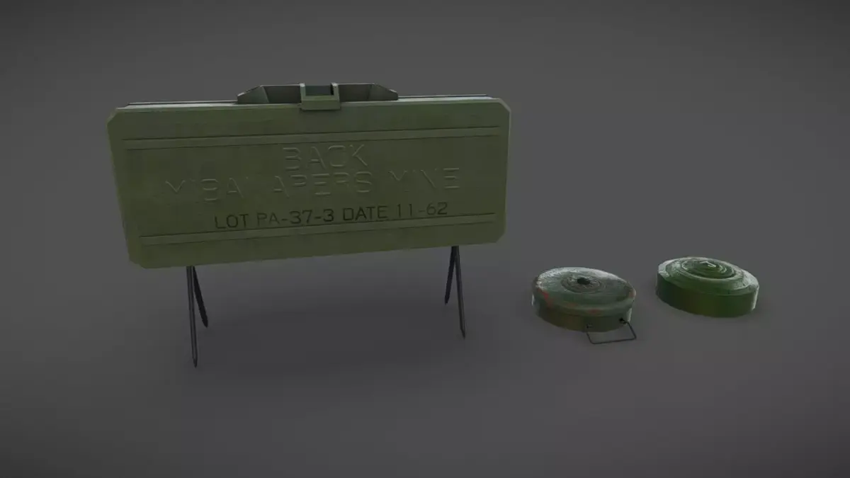 Landmines Low-poly 3D model