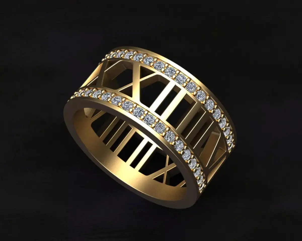 Rome Number Ring  3D print model