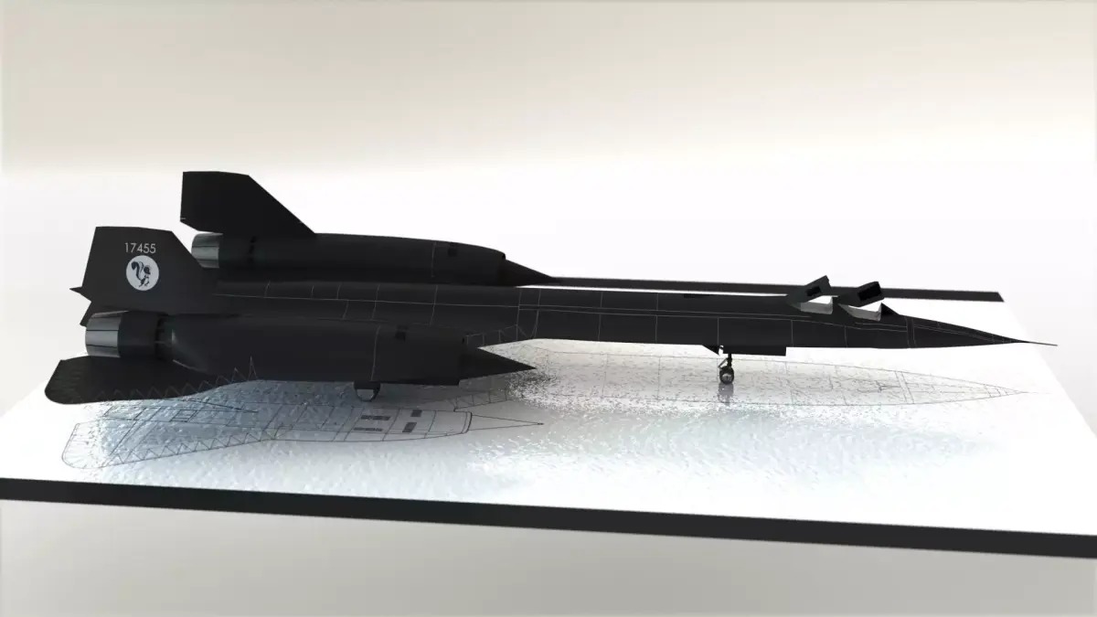 Lockheed SR-71 Blackbird Low-poly 3D model