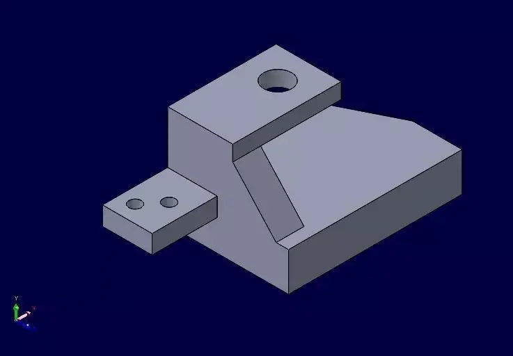 solidtutorial018 piece of metal Free 3D model