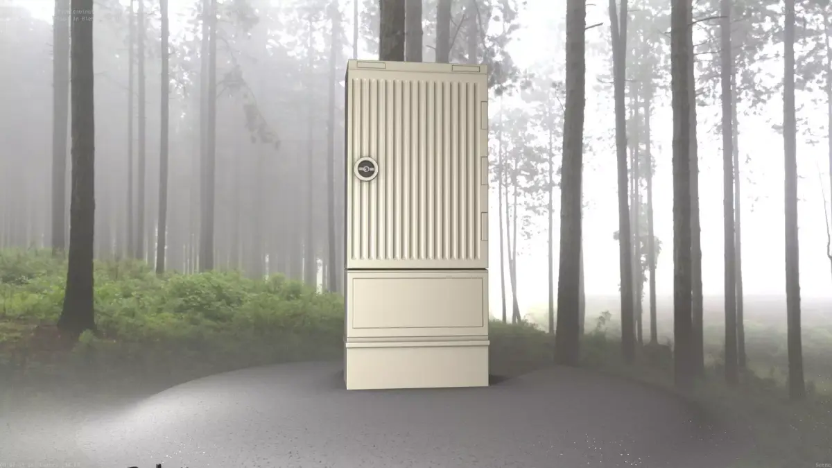 Electrical Distribution Cabinet 114 Low-poly 3D model