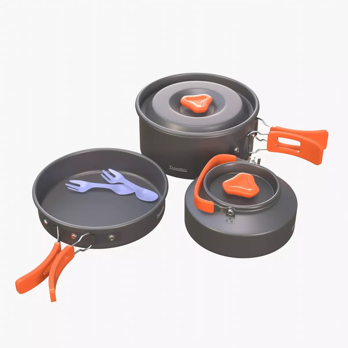 Traveler s tableware 3D model
