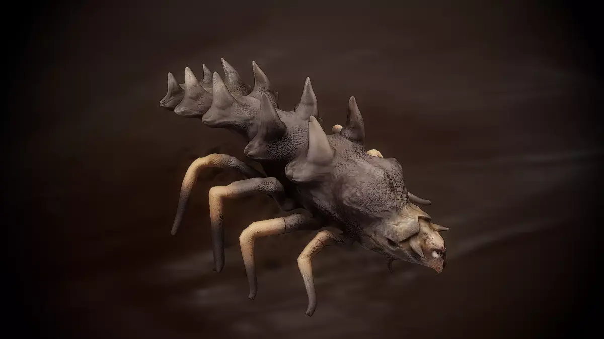 Worm insect slayer evil  Low-poly 3D model