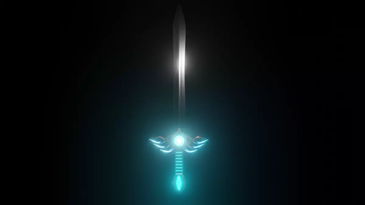 Sword 3d model that glows Free low-poly 3D model
