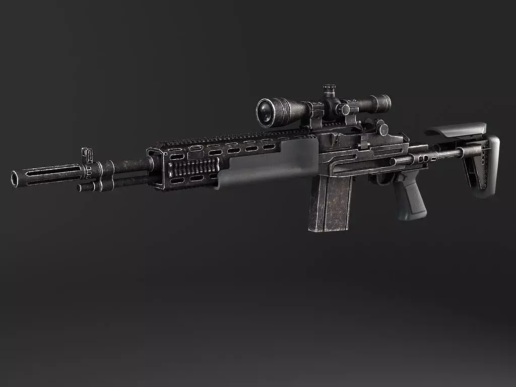 M14 EBR sniper rifle 3D model