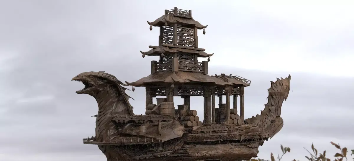 Chinese Treasure ship 3D model purchase