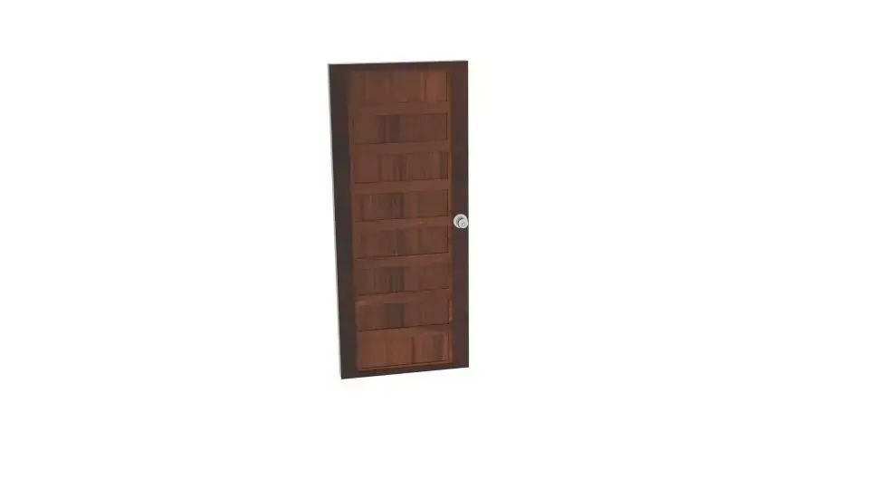 Strip Stack Wood Door Low-poly 3D model