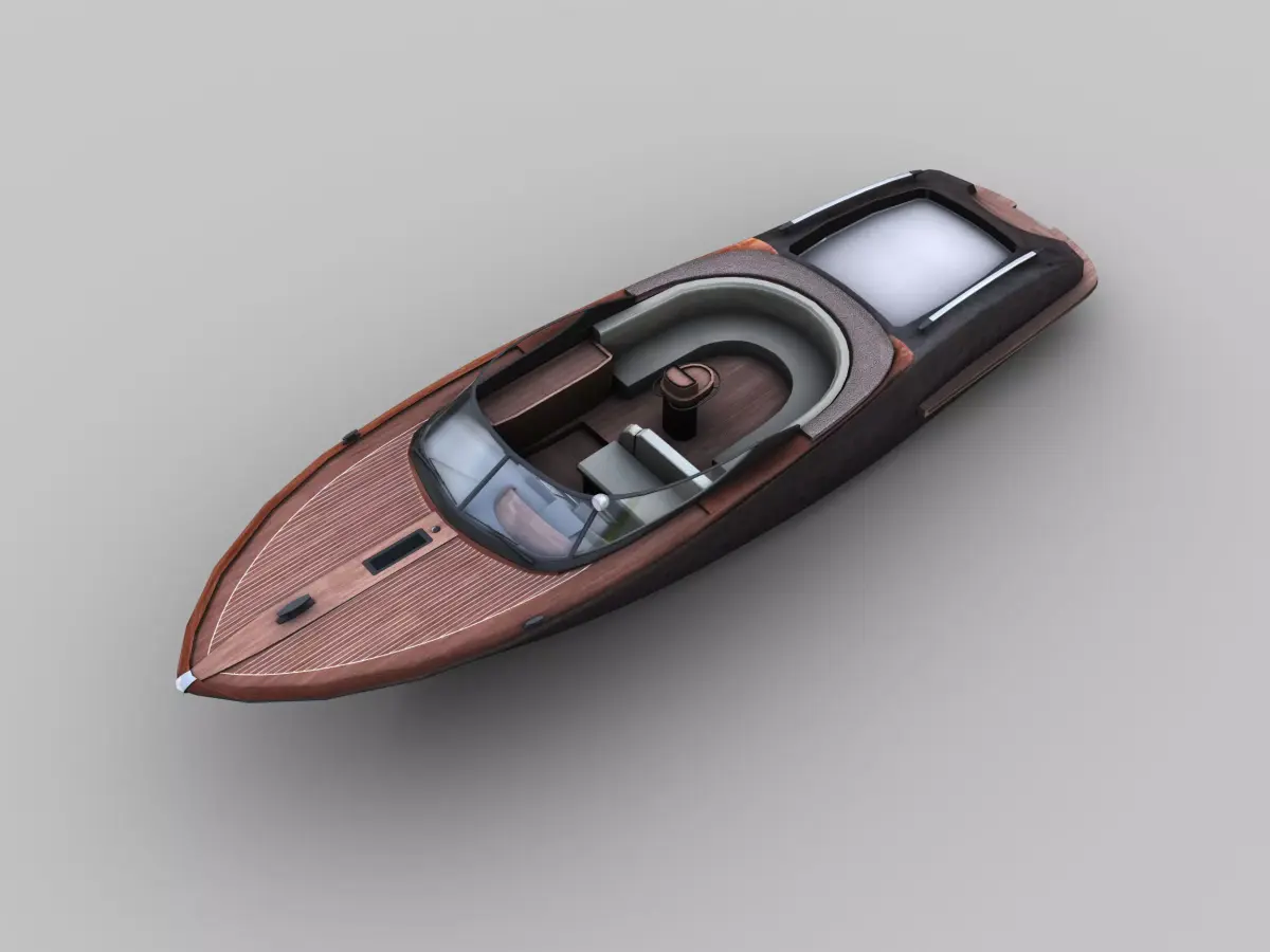 Yacht Luxury Low-poly 3D model