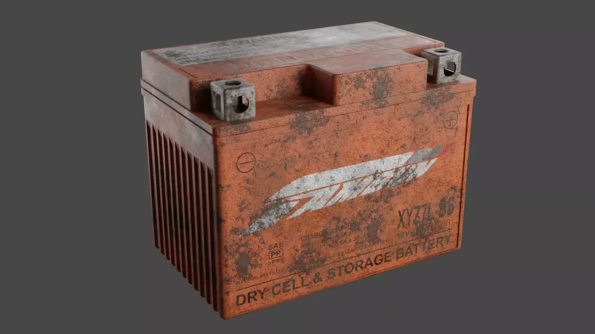 Motorcycle Battery Dirt Low-poly 3D model purchase