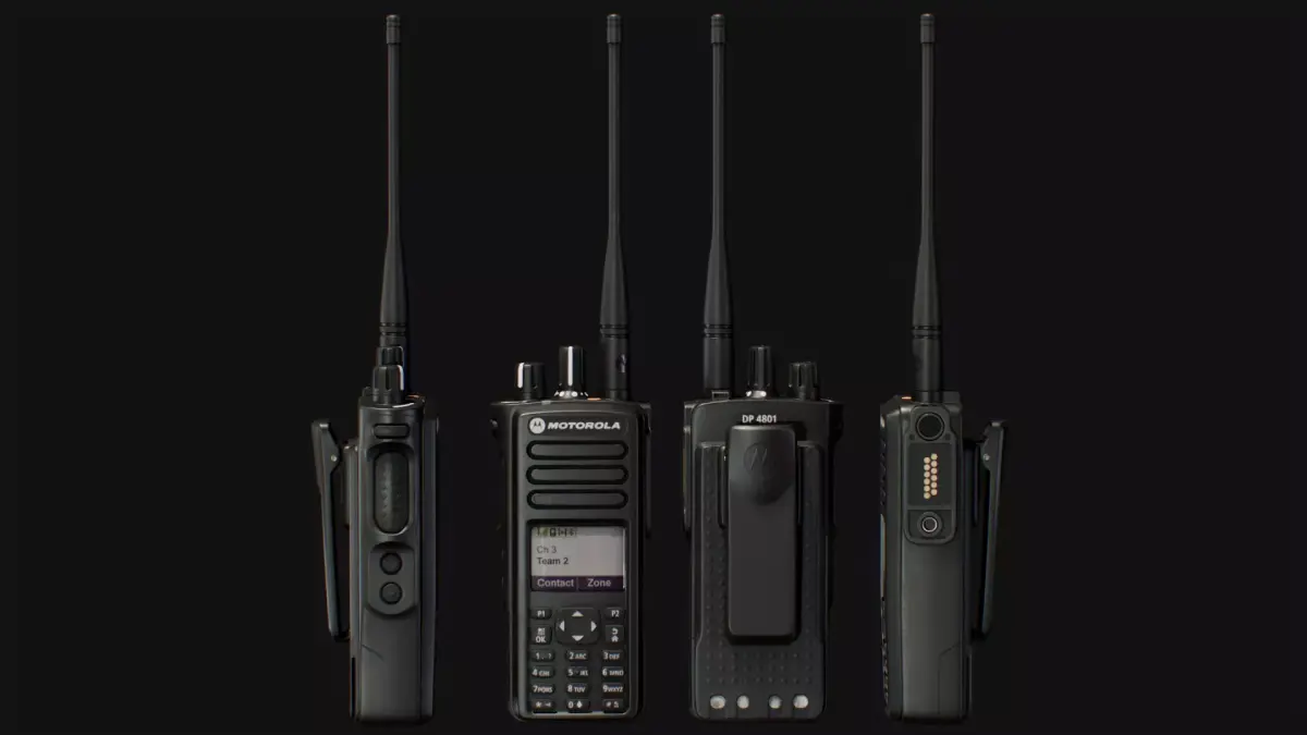 Motorola DP 4801 Radio Low-poly 3D model