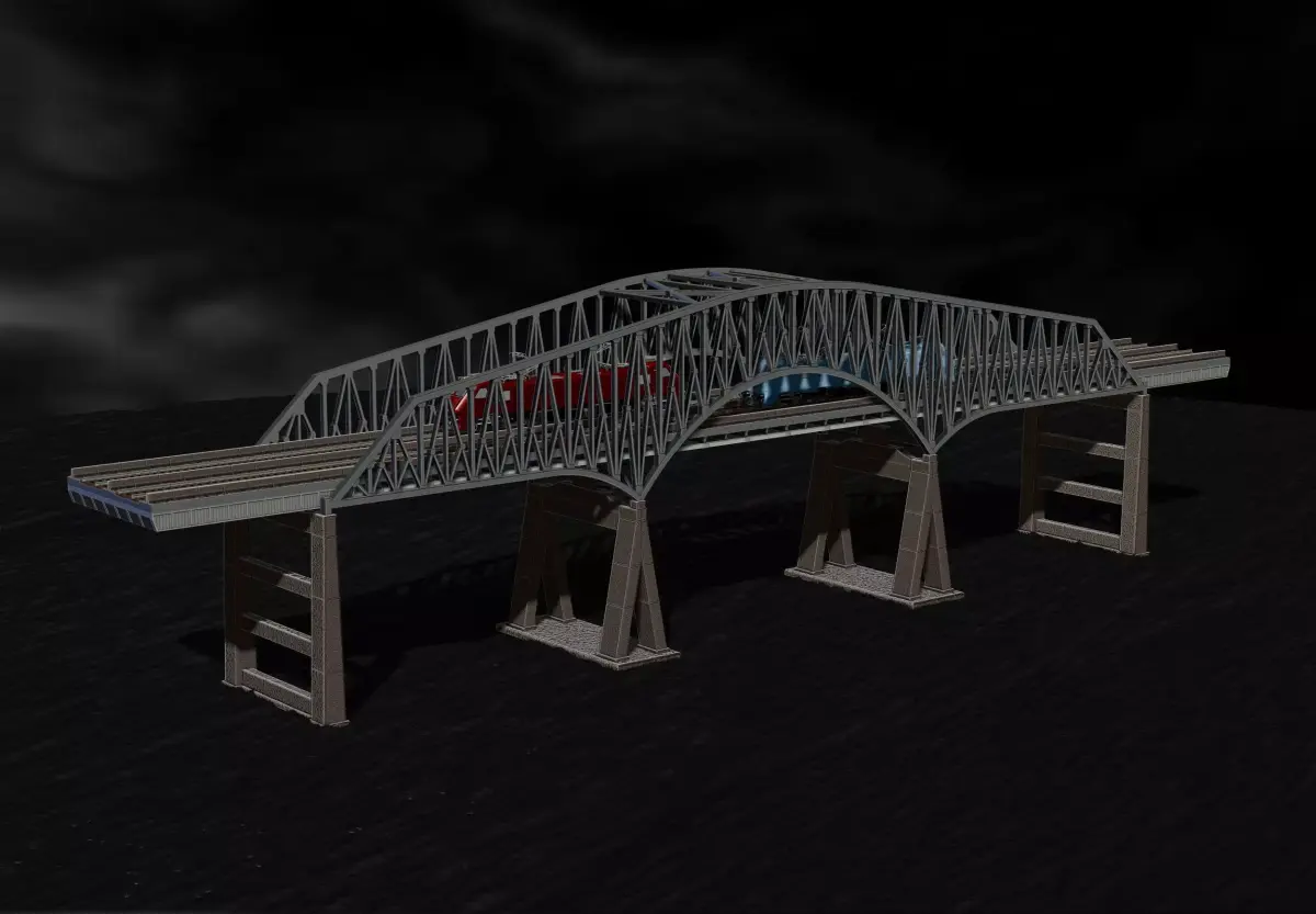 Bridge H0 scale trains Baltimore bridge reproduction   3D print model