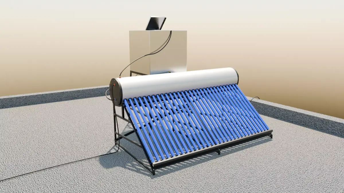 Sun heater 3d model low poly game ready Low-poly 3D model