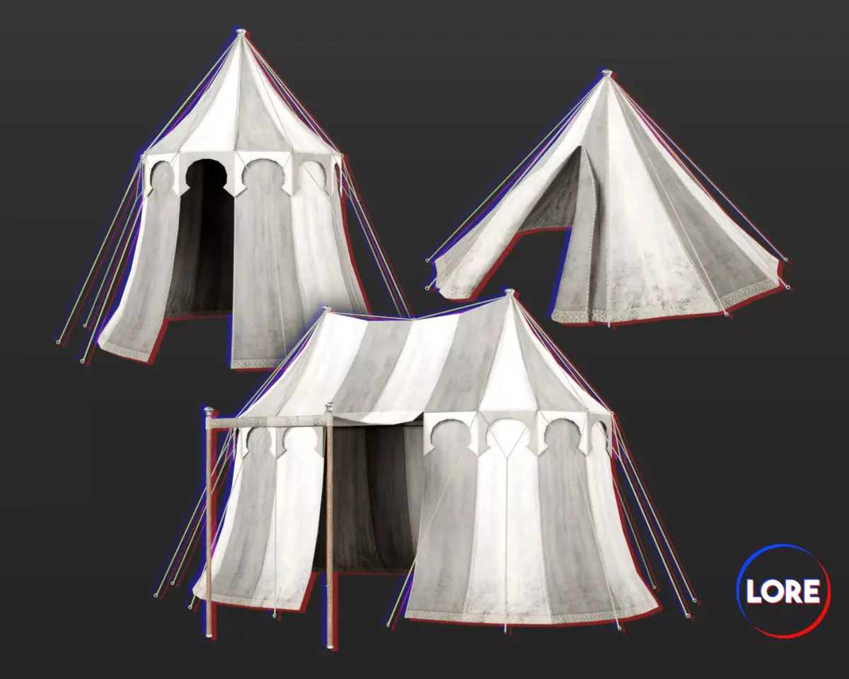 Medieval Collection Elegant Tents 3D Model Pack