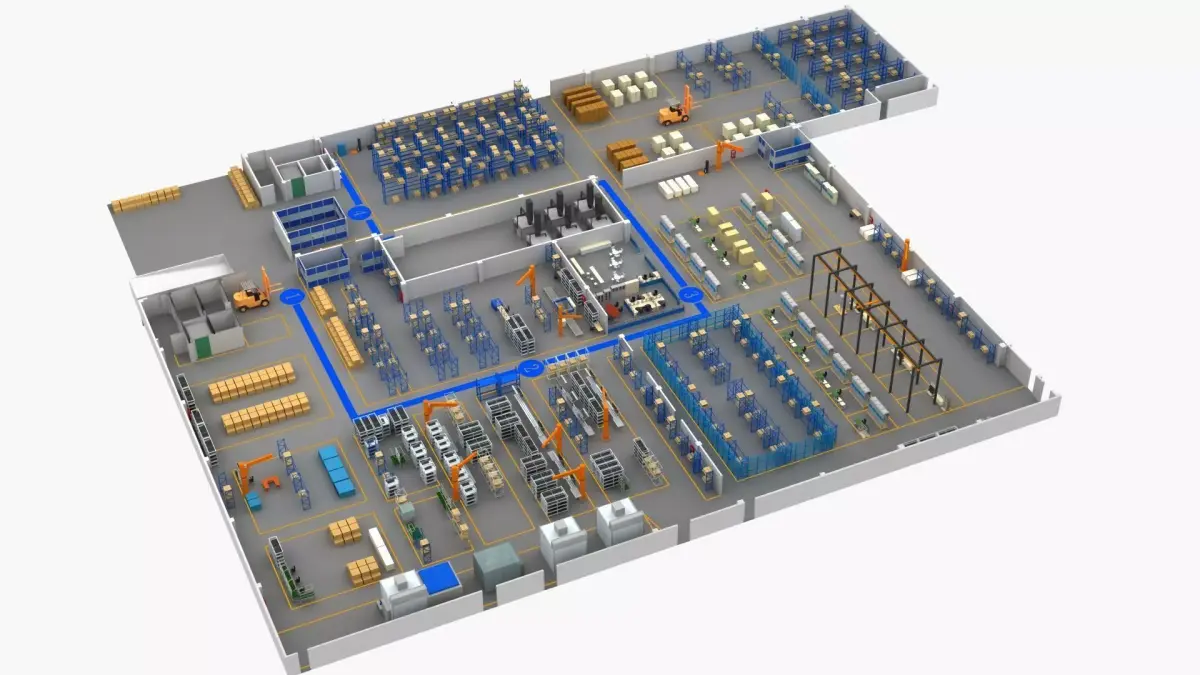 Factory Building 1 3D model purchase
