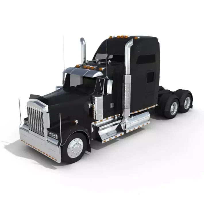 Modern Black Truck Cab 3D model