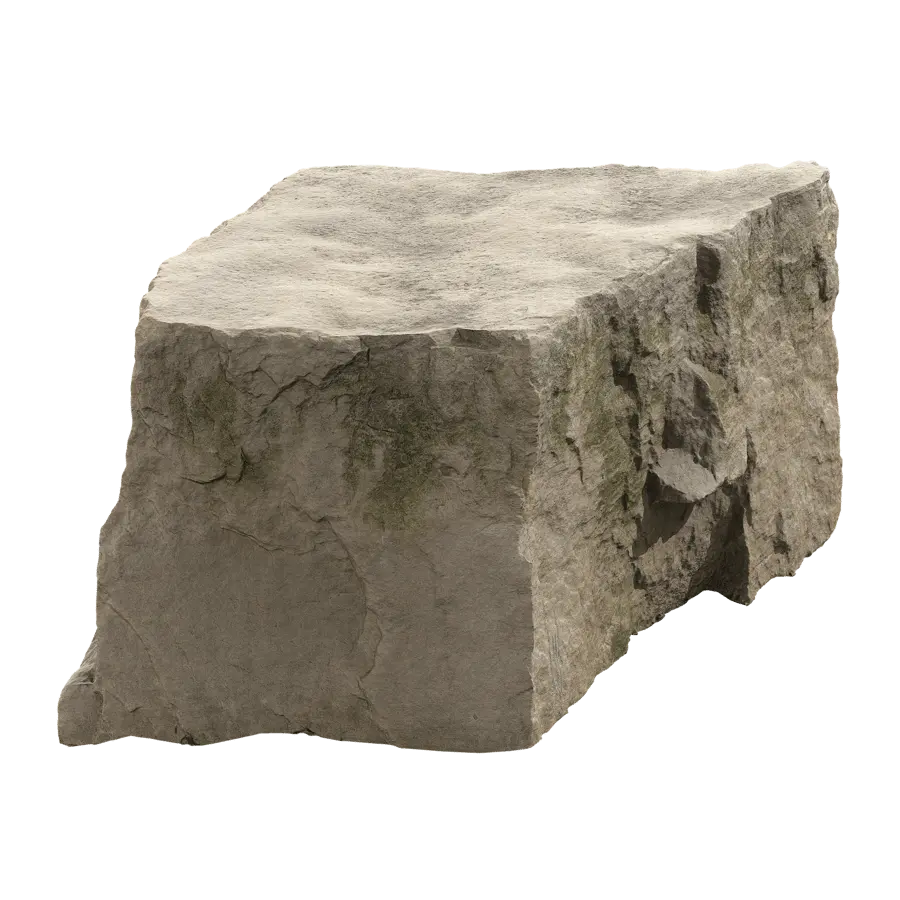  Pale Square Smooth Large Rock Boulder Model  purchase