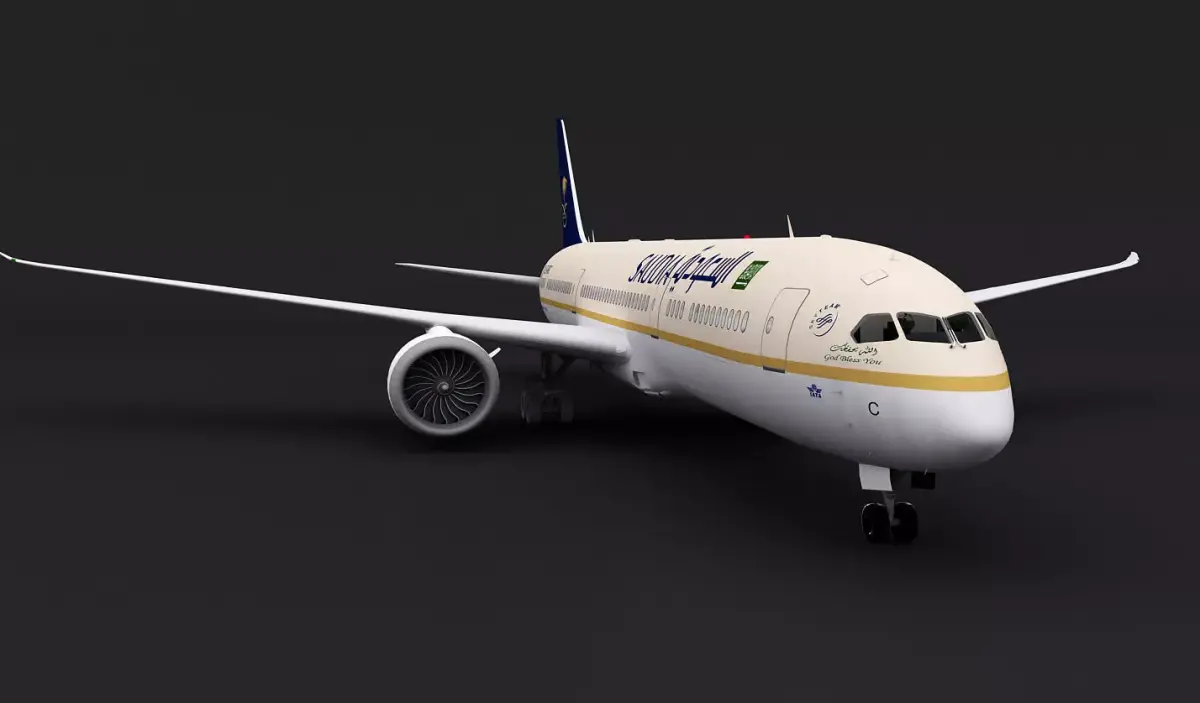 Saudi Arabian Airlines plane  3D model