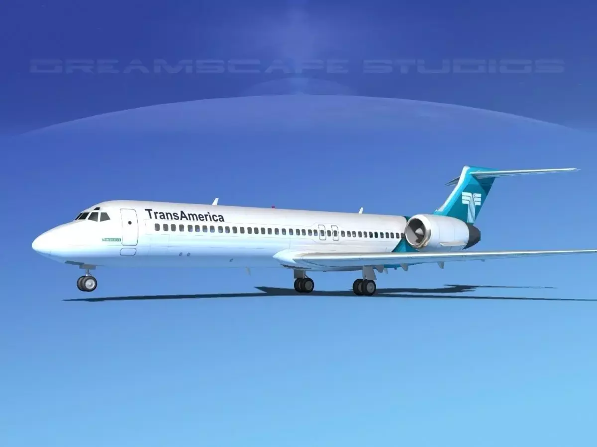 Boeing 717-200 Trans America 3D model