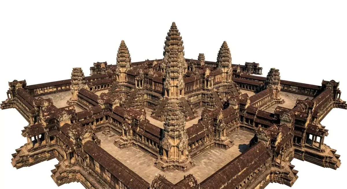 Ancient Temple City 3D Model 3D print model