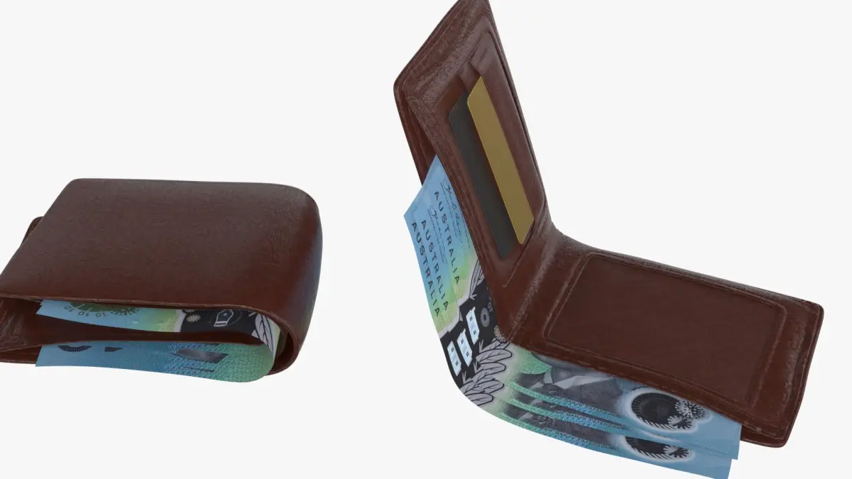 Australia 10 Dollar Wallet Money Purse 3D model