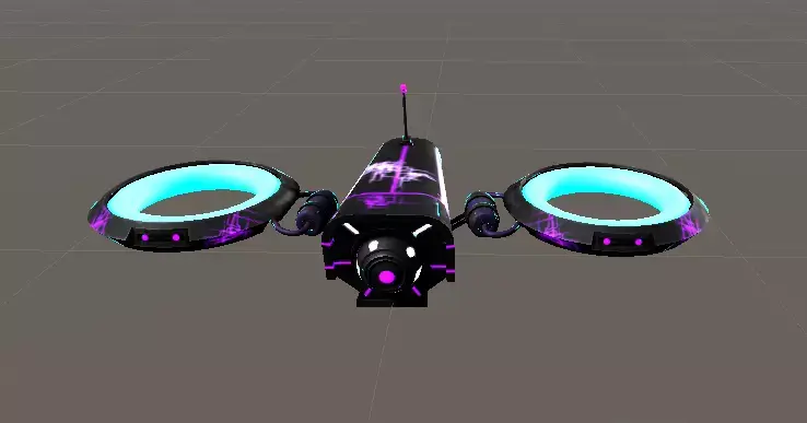 Drone Sci-fi Electric Low-Poly 3D Model Low-poly 3D model