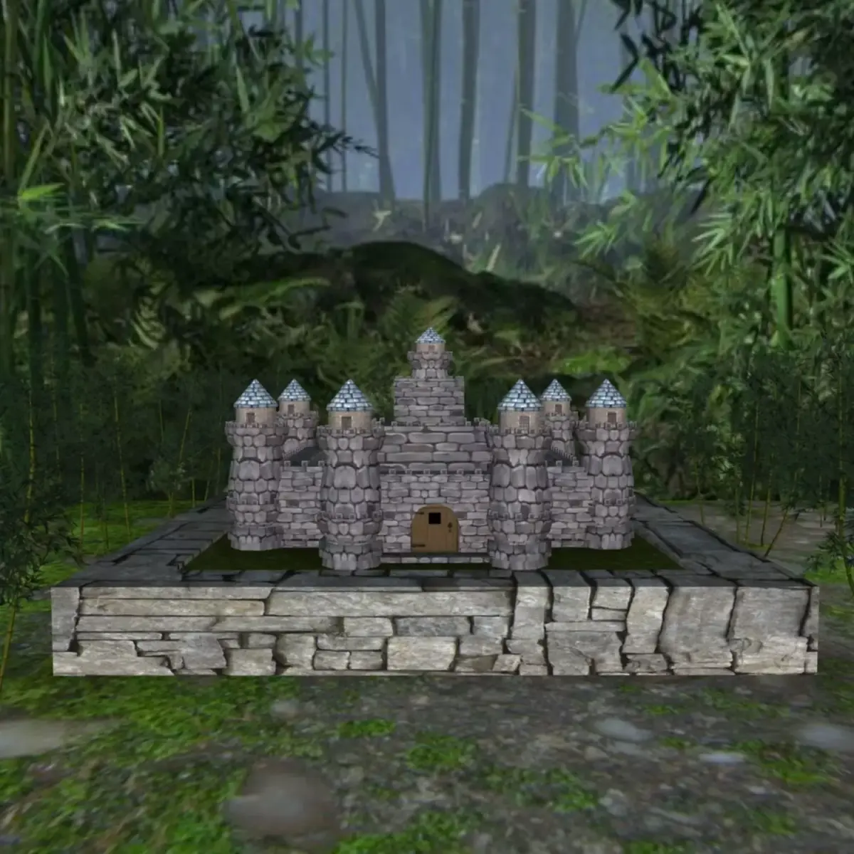 Medieval Castle Stone Palace Low-poly 3D model
