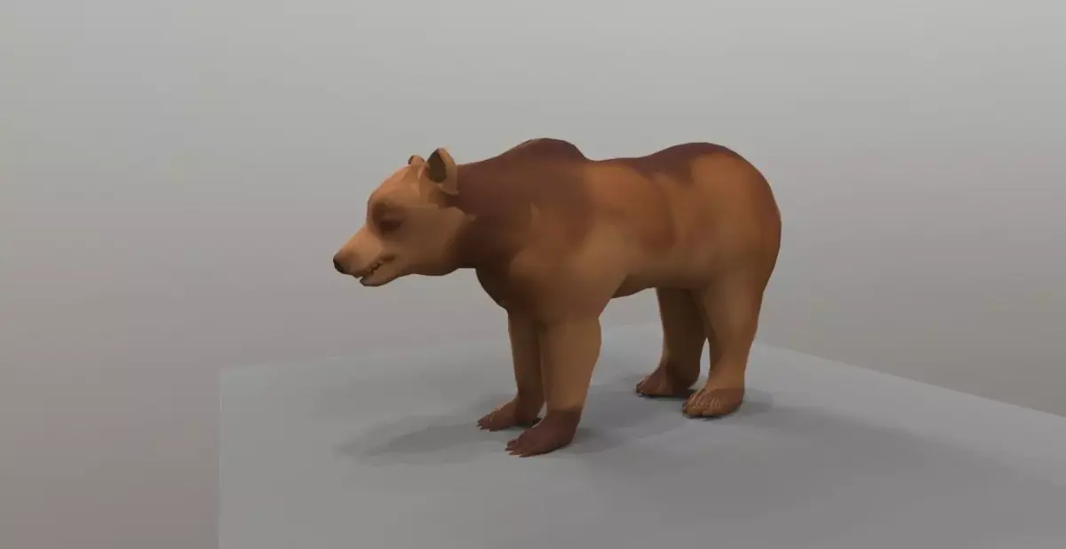 BEAR LOWPOLY Low-poly 3D model