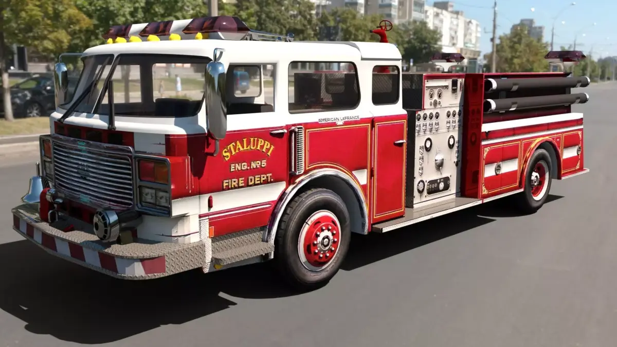 American LaFrance Low-poly 3D model