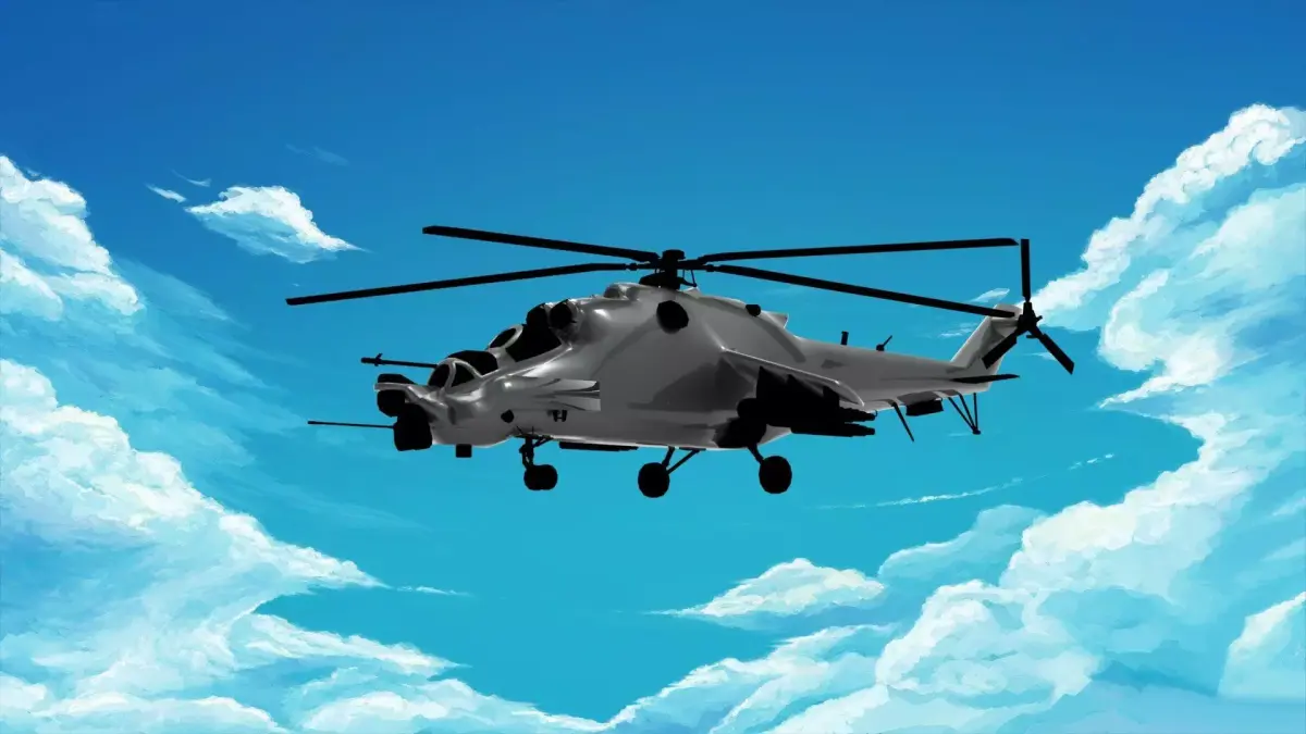 Mil Mi-24 helicopter  3D model