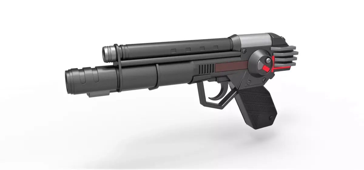 Skeletor trooper pistol from Masters of the Universe 1987 3D model