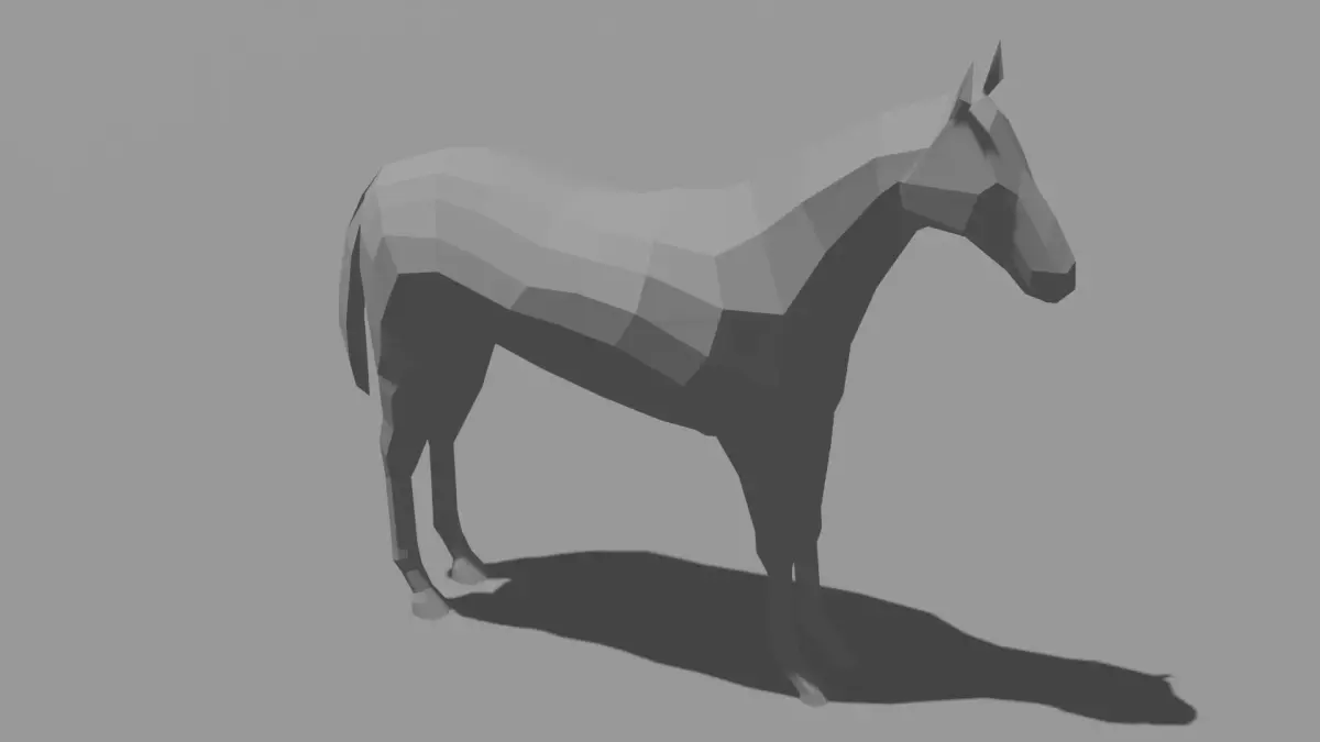 Rigged Low-Poly Horse Low-poly 3D model