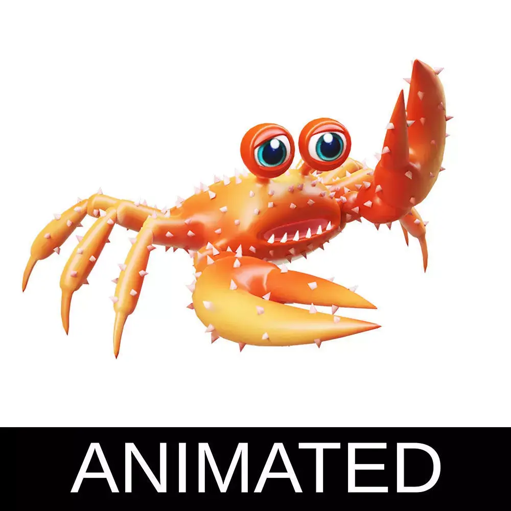 Red King Crab Animated  Low-poly 3D model