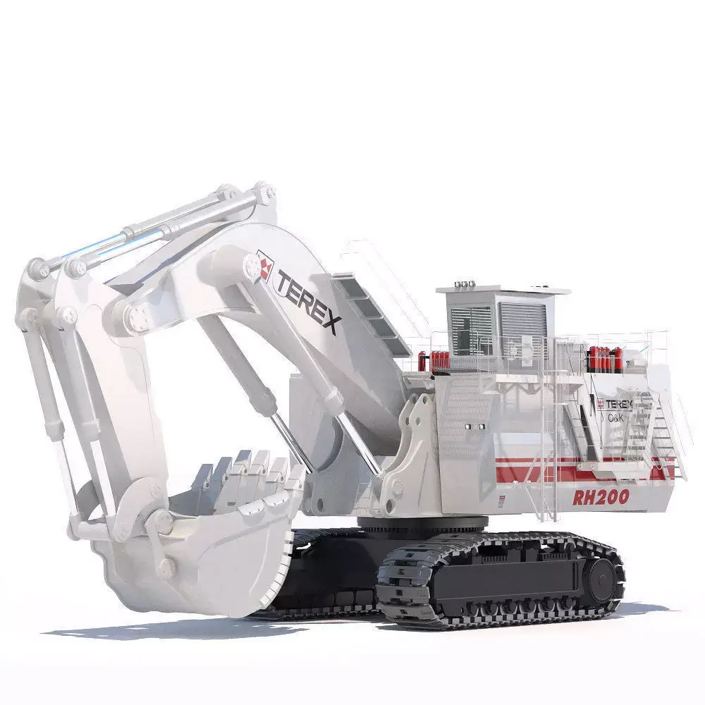 Mining Excavator Terex Rh200 Backhoe 3D model