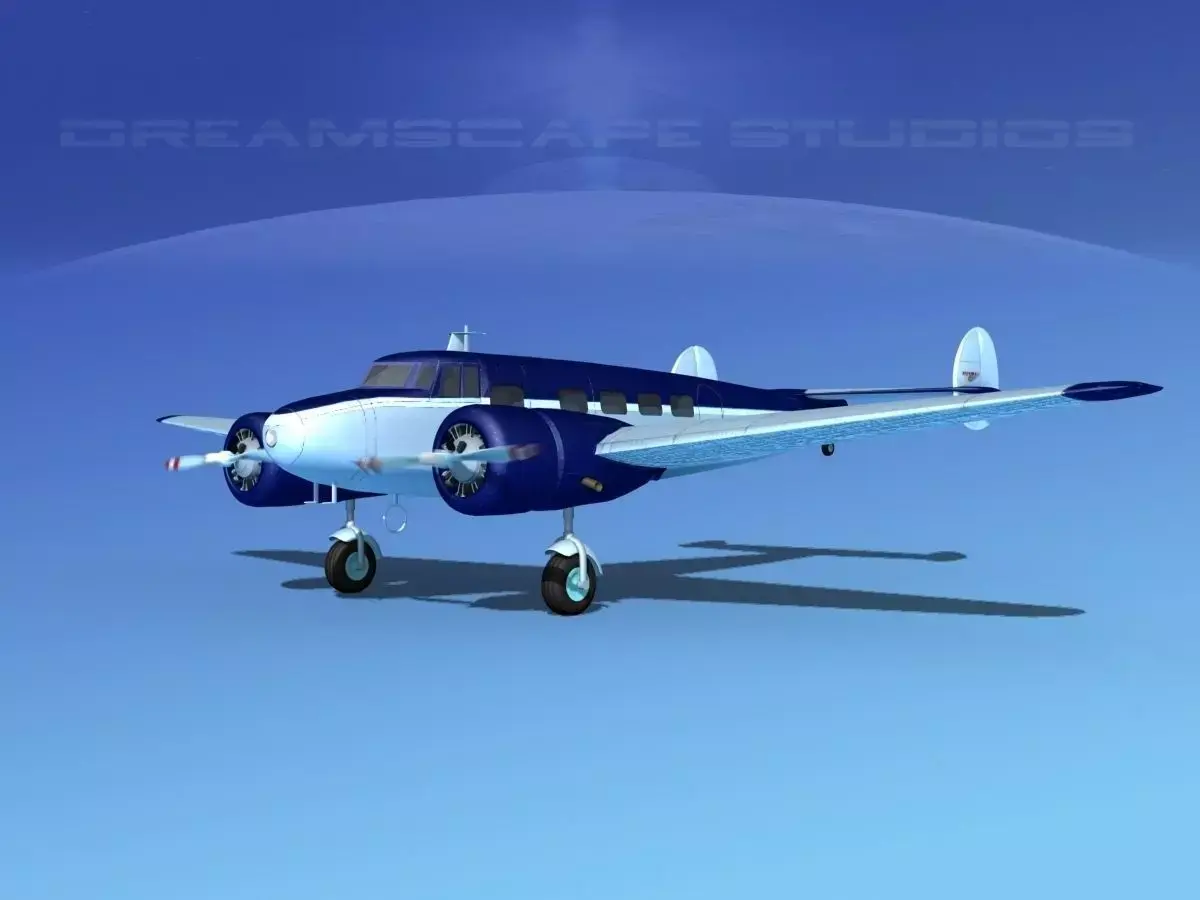 Lockheed L10 Electra Private 5 3D model