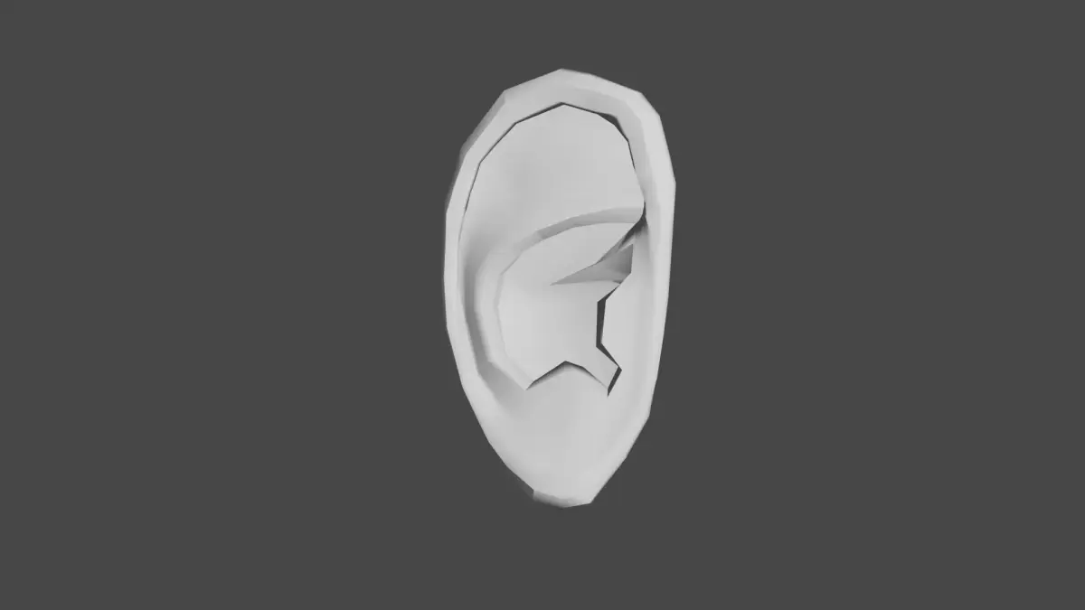 LOW POLY EAR Low-poly 3D model