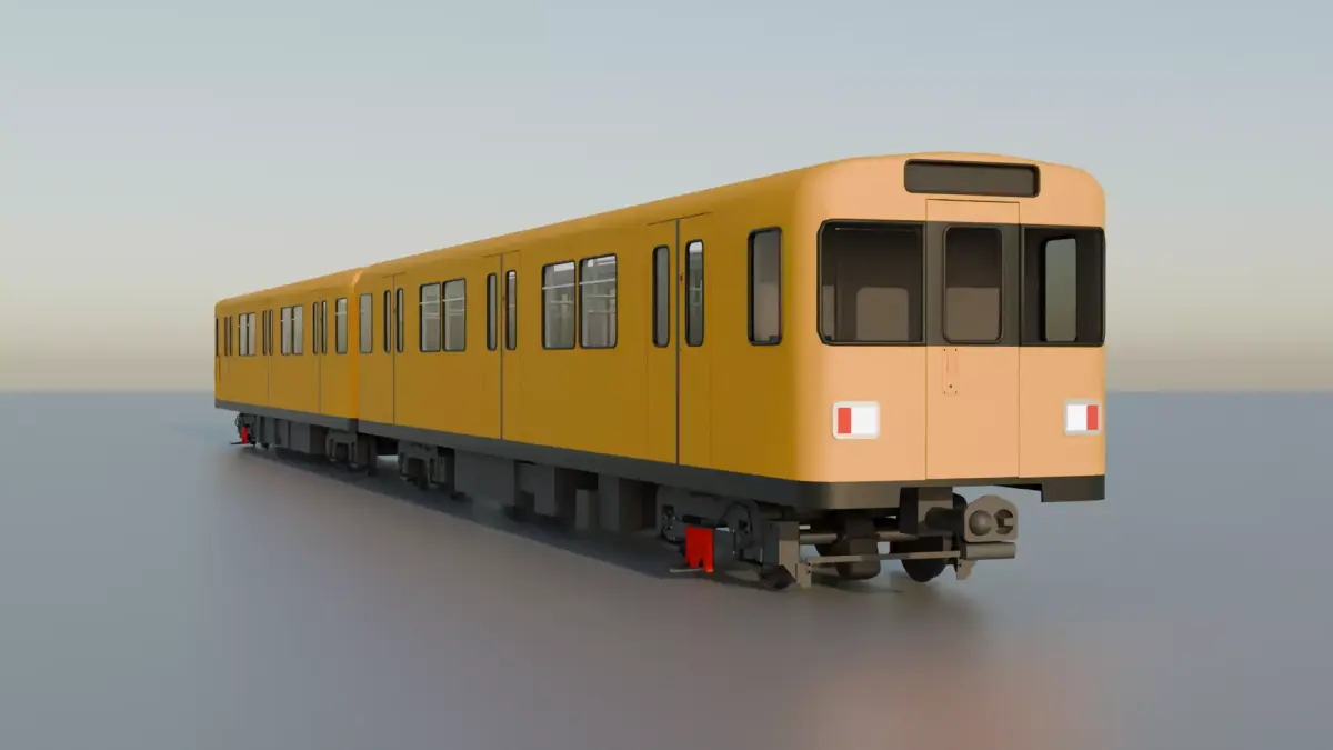 BVG F92 U-Bahn Low-poly 3D model