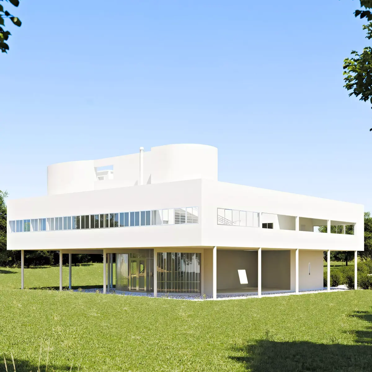 Villa Savoye - Le Corbusier 3D model