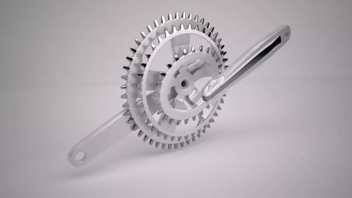 Mountain Bike Crank Set 3D model