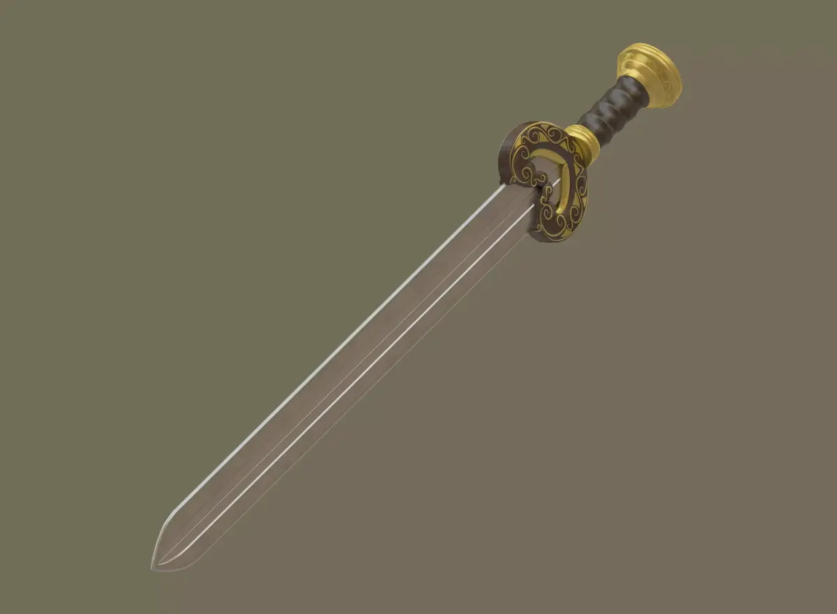 Kings sword Herugrim Low-poly 3D model