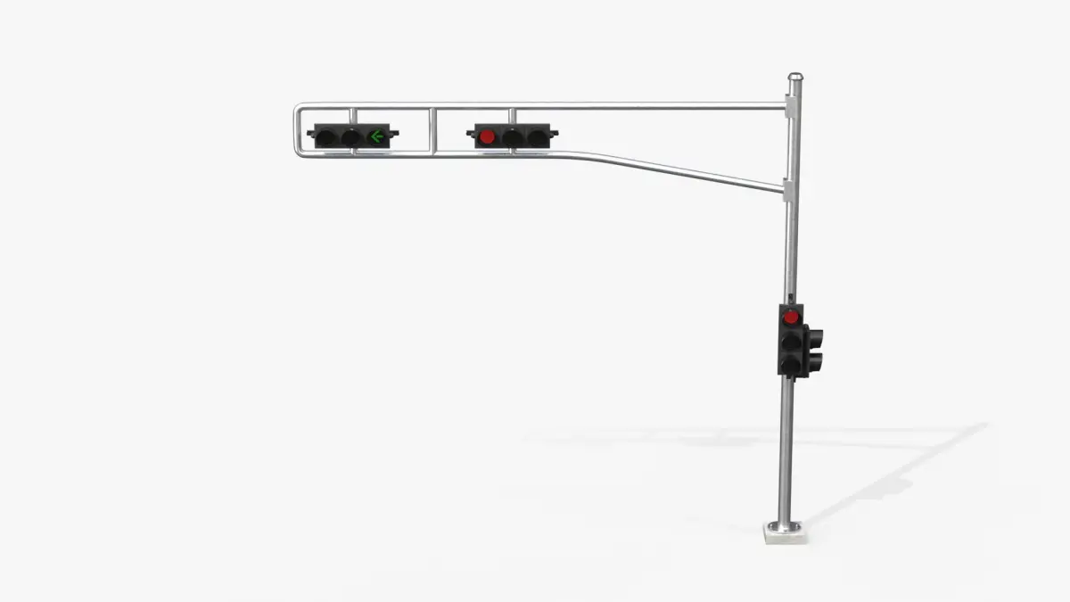 Traffic Light Assembly - Multi-Signal Head 3D model