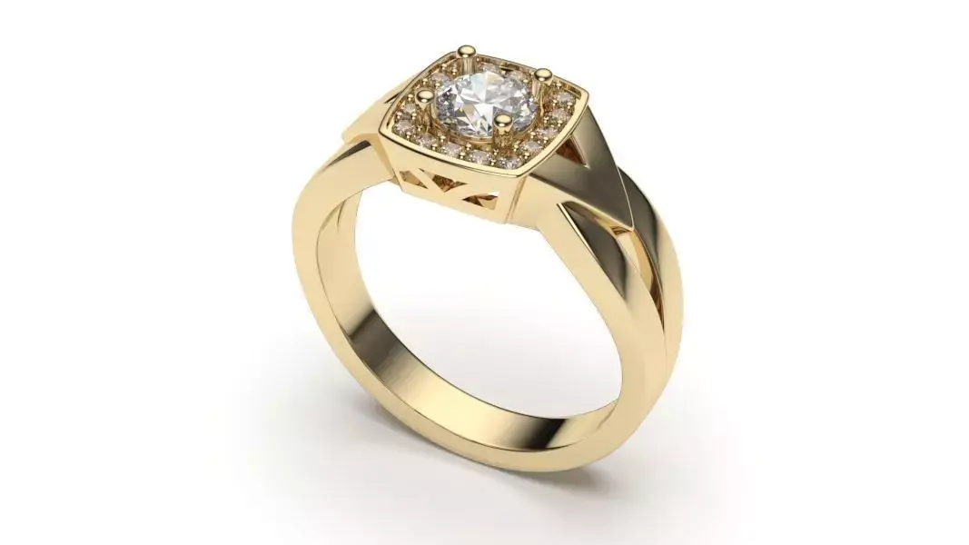 solitaire with ring sizes  8 part S121 3D print model