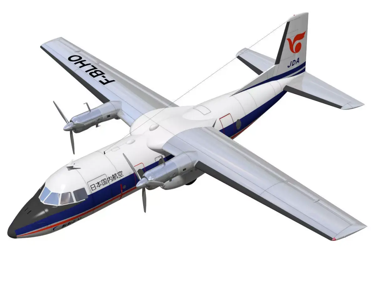 Nord-Aviation Nord 262 fregate 3D model purchase
